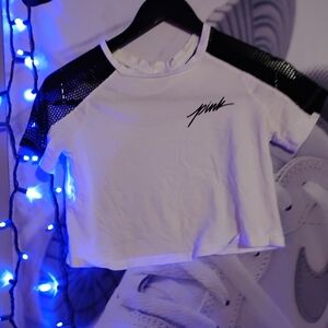 Victoria's Secret White and Black Crop Top